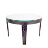Round Bronze Side Table with Green Patination 1