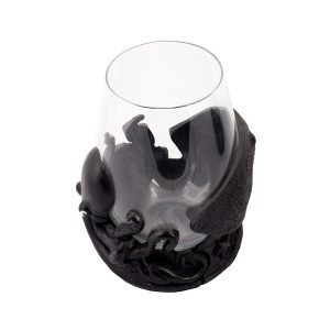 Short Wine/Water Glass with Octopus and Sting Ray Holder