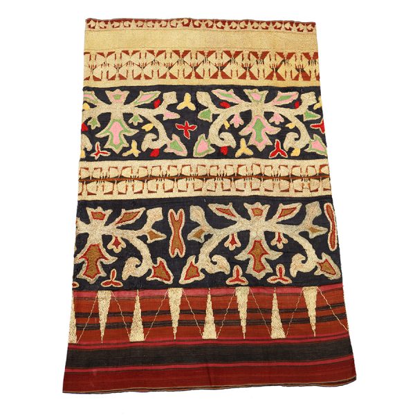 Woven Textile With Floral & Geometric Motif