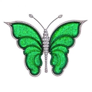 Jade Butterfly Brooch