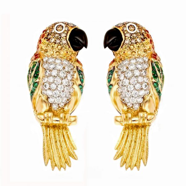 Caique Parrot Earrings