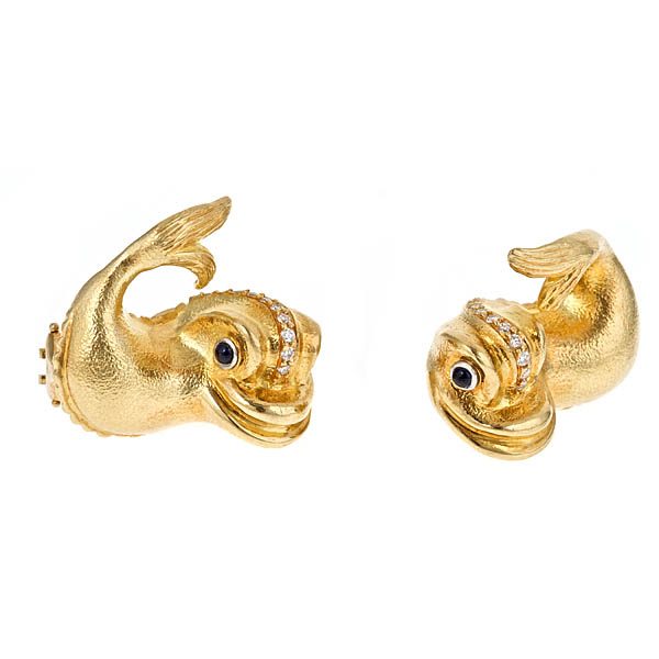 Renaissance Dolphin DIA Earrings