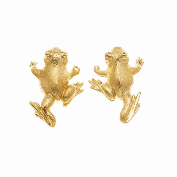 Frog Striding Earrings