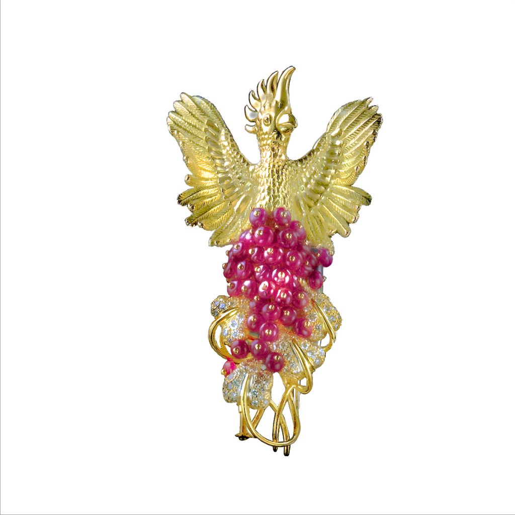 Flying Cockatoo and Ruby Berries Pretty Bird 2