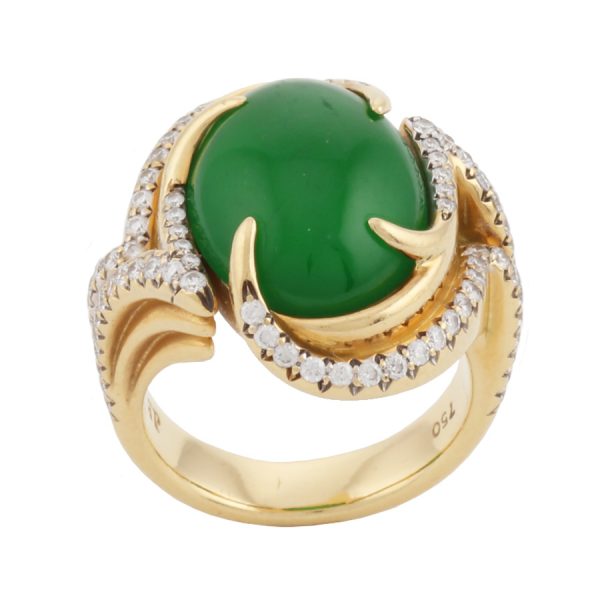 Gem Green Jade Ring